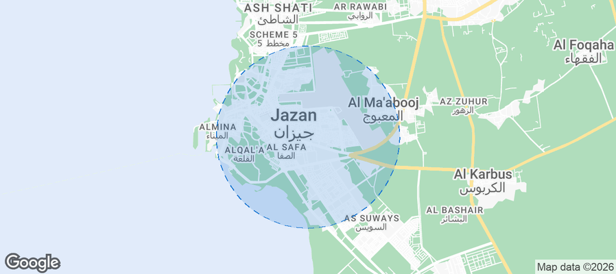 Jazan Airbnb map